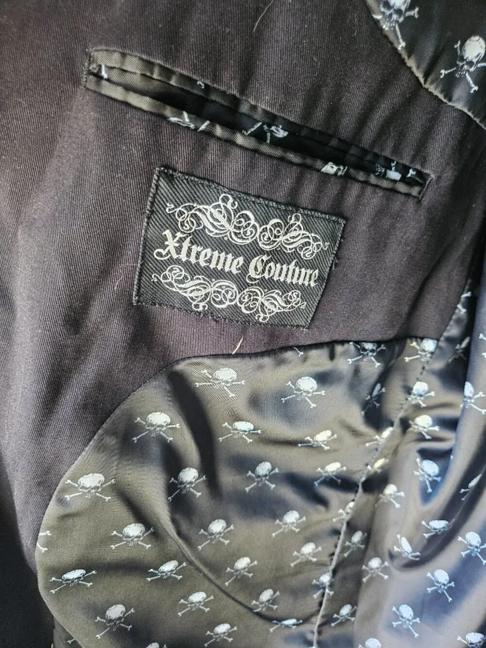 Extreme Couture Graphic Double Eagle Jacket, Men's XL | Goth Style